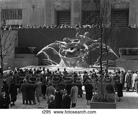 Rockefeller Center New York City Group Retro 1946 1940S View Large Photo Image Stock Photography - Rockefeller Center New York City Group Retro 1946 1940S. Fotosearch
