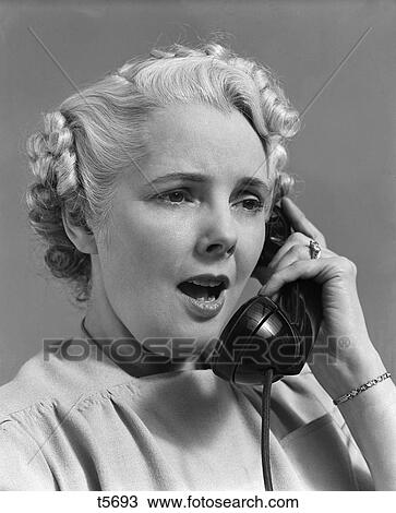 Stock Photo of 1930 1930S Woman Talking On Telephone t5693 - Search ...