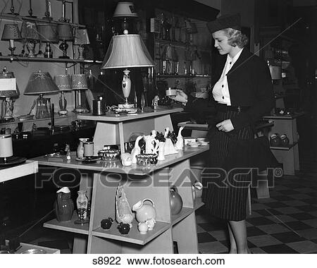 Woman Lady Shopping Lighting Store Lamps 1930S 1940S Retro View Large Photo Image Stock Image - Woman Lady Shopping Lighting Store Lamps 1930S 1940S Retro. Fotosearch
