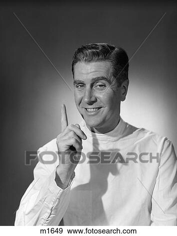 1950 1950S Retro Doctror Finger Point Advice View Large Photo Image Stock Photo - 1950 1950S Retro Doctror Finger Point Advice . Fotosearch