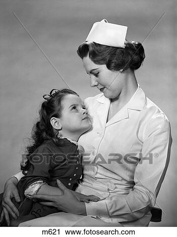 1950 1950S Retro Nurse Girl Patient Console Hug Embrace View Large Photo Image Stock Image - 1950 1950S Retro Nurse Girl Patient Console Hug Embrace . Fotosearch