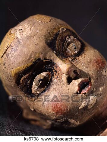 1950S 1960S 1970S Damaged Doll Head Burried In Dirt Death And Horror View Large Photo Image Stock Photo - 1950S 1960S 1970S Damaged Doll Head Burried In Dirt Death And Horror. Fotosearch