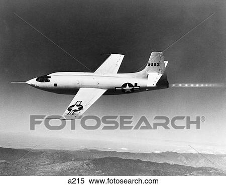 1950S Bell X-1 U. S. Air Force Super - Sonic Plane Designed For Maximum Speed Of 1700 Mph In Flight View Large Photo Image Stock Photography - 1950S Bell X-1 U. S. Air Force Super - Sonic Plane Designed For Maximum Speed Of 1700 Mph In Flight . Fotosearch