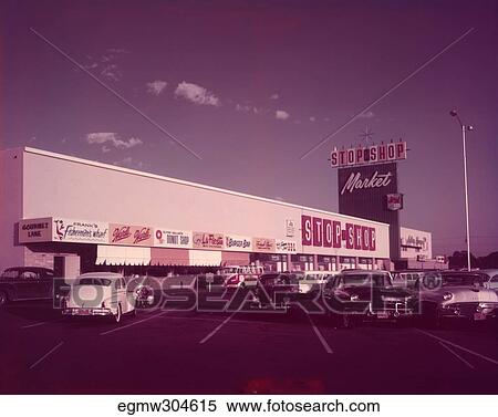 1950S Early Stop-N-Shop Market With S&H Green Stamp Sign View Large Photo Image Stock Photography - 1950S Early Stop-N-Shop Market With S&H Green Stamp Sign. Fotosearch
