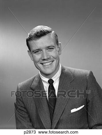 1950S Portrait Man Businessman Suit Tie Smiling Teeth Looking At Camera View Large Photo Image Stock Image - 1950S Portrait Man Businessman Suit Tie Smiling Teeth Looking At Camera . Fotosearch