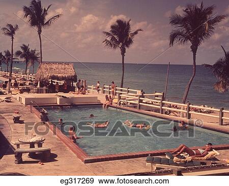 1950S Tropical Resort Hotel Swimming Pool View Large Photo Image Stock Photo - 1950S Tropical Resort Hotel Swimming Pool. Fotosearch