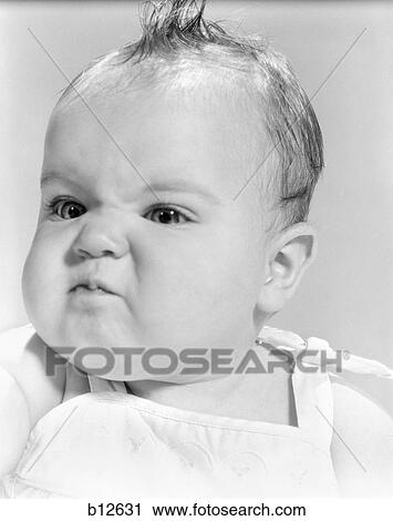 Baby Face Expression Angry Sad 1950 1950S Retr0 View Large Photo Image Stock Image - Baby Face Expression Angry Sad 1950 1950S Retr0. Fotosearch