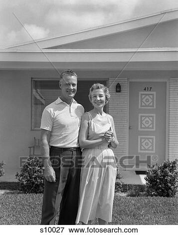 Man Woman Elderly Senior Citizen Infront Home House Yard Stand Together Smile View Large Photo Image Stock Photo - Man Woman Elderly Senior Citizen Infront Home House Yard Stand Together Smile . Fotosearch