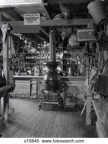 1930S Country Store Interior With Potbelly Stove View Large Photo Image Stock Photography - 1930S Country Store Interior With Potbelly Stove . Fotosearch