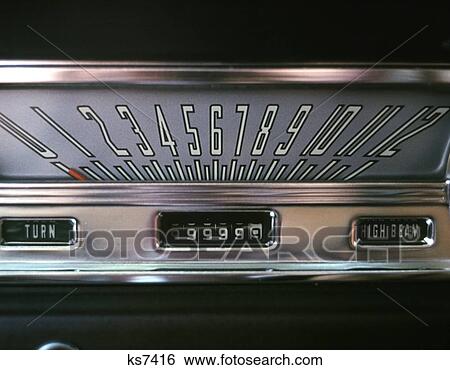 1960 1960S 1970 1970S Speedometer Dash Dashboard Vintage Car Mileage Reads 99999. 9 Controls Cars Automobile Autos View Large Photo Image Stock Photograph - 1960 1960S 1970 1970S Speedometer Dash Dashboard Vintage Car Mileage Reads 99999. 9 Controls Cars Automobile Autos . Fotosearch