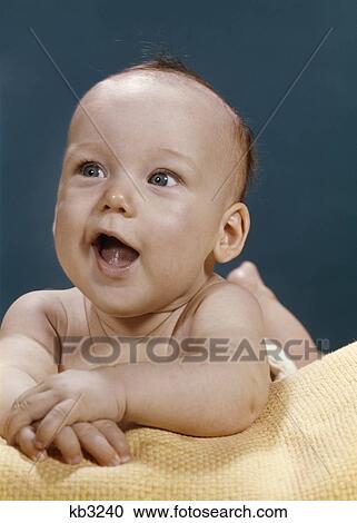 1960 1960S Retro Baby Smile View Large Photo Image Stock Image - 1960 1960S Retro Baby Smile. Fotosearch