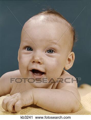 1960 1960S Retro Baby Smile View Large Photo Image Stock Image - 1960 1960S Retro Baby Smile. Fotosearch