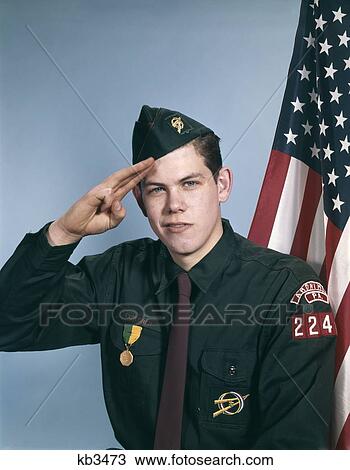 1960 1960S Retro Boy Scout Salute Flag American View Large Photo Image Stock Image - 1960 1960S Retro Boy Scout Salute Flag American. Fotosearch