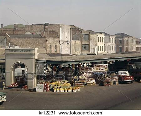 1960 1960S Retro Louisianna New Orleans French Market View Large Photo Image Stock Image - 1960 1960S Retro Louisianna New Orleans French Market. Fotosearch