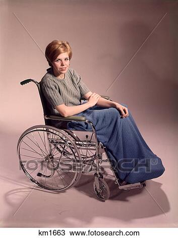 1960 1960S Smiling Woman Sitting In Wheelchair Patient View Large Photo Image Stock Image - 1960 1960S Smiling Woman Sitting In Wheelchair Patient . Fotosearch