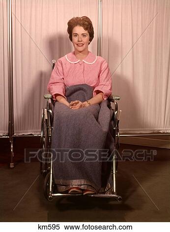 1960 1960S Woman Sitting In Wheelchair Smiling Hospital Patient View Large Photo Image Stock Photography - 1960 1960S Woman Sitting In Wheelchair Smiling Hospital Patient . Fotosearch