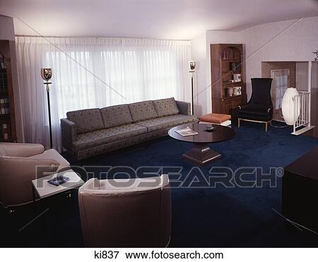 1960'S 1970'S Living Room Interior Inside View Large Photo Image Stock Photo - 1960'S 1970'S Living Room Interior Inside. Fotosearch