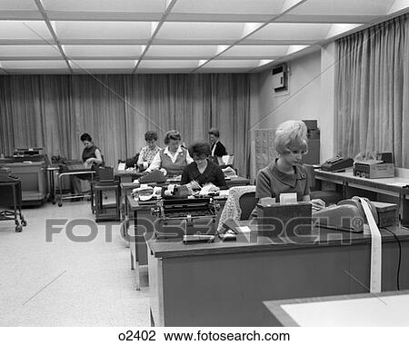1960S 6 Women At Desks In Accounting Office Interior Adding Machines View Large Photo Image Stock Image - 1960S 6 Women At Desks In Accounting Office Interior Adding Machines . Fotosearch