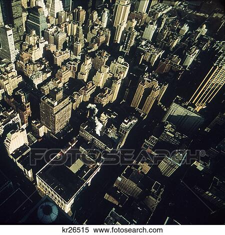 1960S Aerial View Of Manhattan High Contrast View Large Photo Image Stock Photography - 1960S Aerial View Of Manhattan High Contrast. Fotosearch