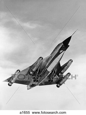 Stock Photography - 1960S B-58 Bomber In Ascent . Fotosearch