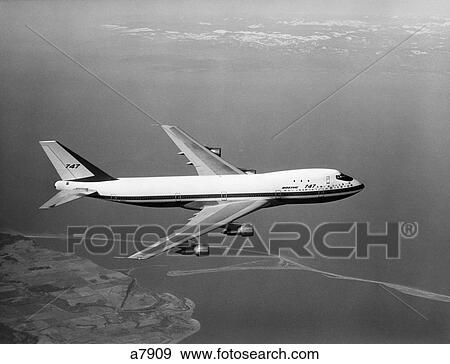 Stock Photo - 1960S Boeing 747 In Flight . Fotosearch