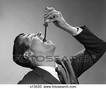 1960S Businessman Swallowing Sword View Large Photo Image Stock Image - 1960S Businessman Swallowing Sword . Fotosearch