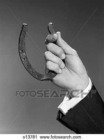 1960S Close Up Man'S Hand Holding Horseshoe Indoor View Large Photo Image Stock Image - 1960S Close Up Man'S Hand Holding Horseshoe Indoor . Fotosearch
