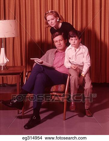 1960S Family In Living Room View Large Photo Image Picture - 1960S Family In Living Room. Fotosearch