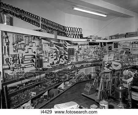 1960S Interior Of Hardware Store Stocked From Floor To Ceiling View Large Photo Image Stock Photo - 1960S Interior Of Hardware Store Stocked From Floor To Ceiling . Fotosearch