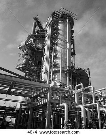 Picture - 1960S Large Machinery At Oil Refinery . Fotosearch