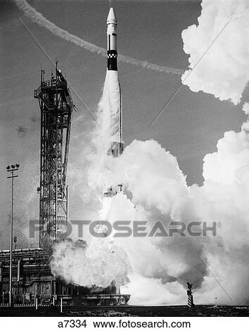 1960S Missile Taking Off From Launch Pad View Large Photo Image Picture - 1960S Missile Taking Off From Launch Pad . Fotosearch