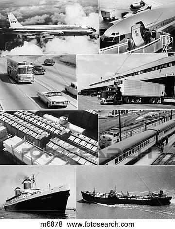 1960S Montage Of Various Forms Of Transportation View Large Photo Image Stock Photo - 1960S Montage Of Various Forms Of Transportation . Fotosearch