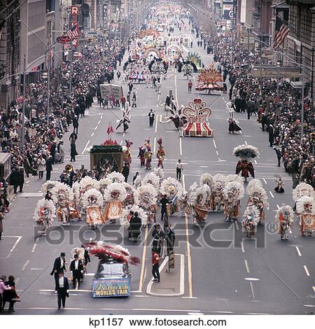 1960S Mummers Parade New Years Day Philadelphia Costumes Band Crowd March Procession Celebration View Large Photo Image Stock Photo - 1960S Mummers Parade New Years Day Philadelphia Costumes Band Crowd March Procession Celebration. Fotosearch