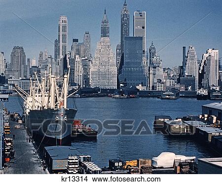 Picture - 1960S New York City Skyline. Fotosearch
