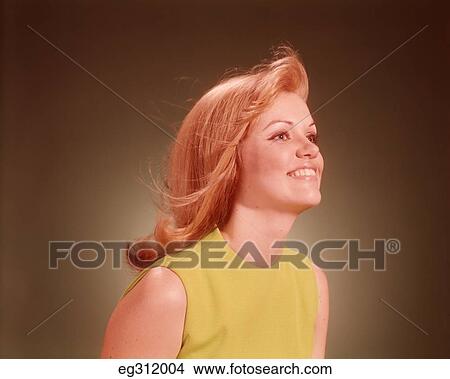1960S Portrait Woman Profile Chartreuse Top View Large Photo Image Picture - 1960S Portrait Woman Profile Chartreuse Top. Fotosearch