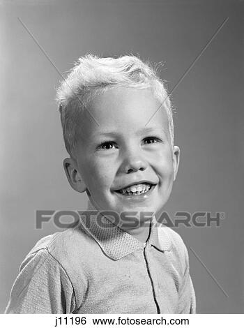 1960S Smiling Blonde Boy Portrait School Photo View Large Photo Image Stock Photograph - 1960S Smiling Blonde Boy Portrait School Photo . Fotosearch