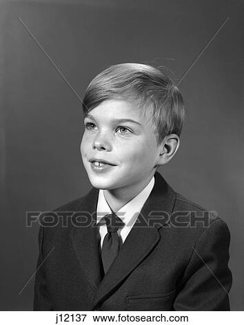 1960S Smiling Boy Wearing Suit Tie Portrait School Photo View Large Photo Image Stock Photo - 1960S Smiling Boy Wearing Suit Tie Portrait School Photo . Fotosearch