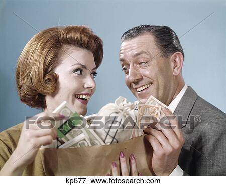 1960S Smiling Couple Man Woman View Large Photo Image Stock Photo - 1960S Smiling Couple Man Woman. Fotosearch
