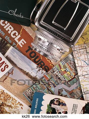 1960S Still Life Travel Brochures Camera Check Book Vacation Planning Hasselblad Tourism Retro Vintage View Large Photo Image Stock Photograph - 1960S Still Life Travel Brochures Camera Check Book Vacation Planning Hasselblad Tourism Retro Vintage. Fotosearch
