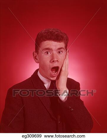 1960S Teen Boy Amazed Expression Portrait View Large Photo Image Stock Photo - 1960S Teen Boy Amazed Expression Portrait. Fotosearch