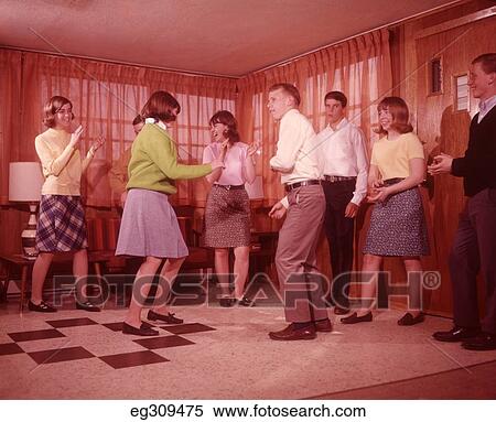 1960S Teenage Party Group Dancing View Large Photo Image Stock Photography - 1960S Teenage Party Group Dancing. Fotosearch
