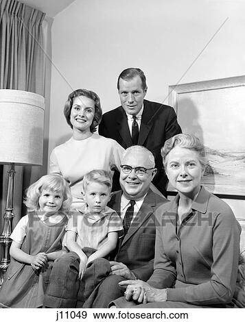 1960S Three Generation Family Portrait Man Woman Mother Father Grandparents Boy Girl View Large Photo Image Stock Photo - 1960S Three Generation Family Portrait Man Woman Mother Father Grandparents Boy Girl . Fotosearch