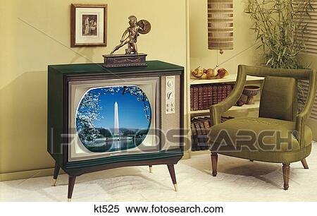 1960S Tv And Chair In Living Room View Large Photo Image Stock Photography - 1960S Tv And Chair In Living Room. Fotosearch