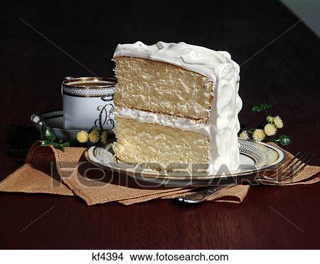 1960S Two Layer Yellow Cake White Icing Still Life Dessert Plate Coffe Cup Sweet View Large Photo Image Picture - 1960S Two Layer Yellow Cake White Icing Still Life Dessert Plate Coffe Cup Sweet . Fotosearch
