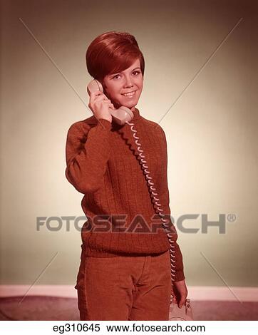 1960S Woman Talking On Telephone View Large Photo Image Stock Photography - 1960S Woman Talking On Telephone. Fotosearch