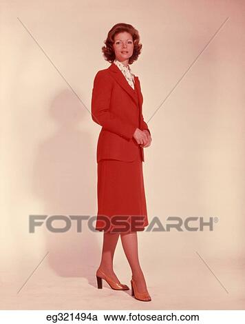 1970S Business Woman In Red Suit View Large Photo Image Stock Image - 1970S Business Woman In Red Suit. Fotosearch