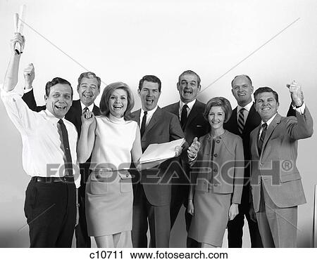 1970S White Collar Office Workers Men And Women Cheering View Large Photo Image Stock Image - 1970S White Collar Office Workers Men And Women Cheering . Fotosearch