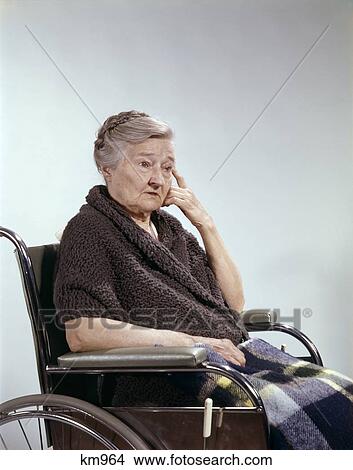 Elderly Woman Wheelchair Portrait 1960 1960S Retro View Large Photo Image Picture - Elderly Woman Wheelchair Portrait 1960 1960S Retro. Fotosearch