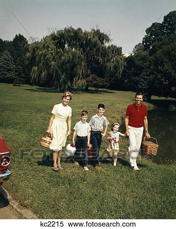 Stock Photography - Family Going On A Picnic . Fotosearch