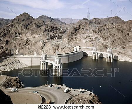 Hoover Dam Arizona Nevada 1960 1960S Retro View Large Photo Image Stock Image - Hoover Dam Arizona Nevada 1960 1960S Retro. Fotosearch